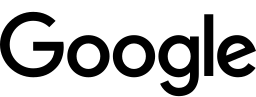 A black and white google logo on a white background.
