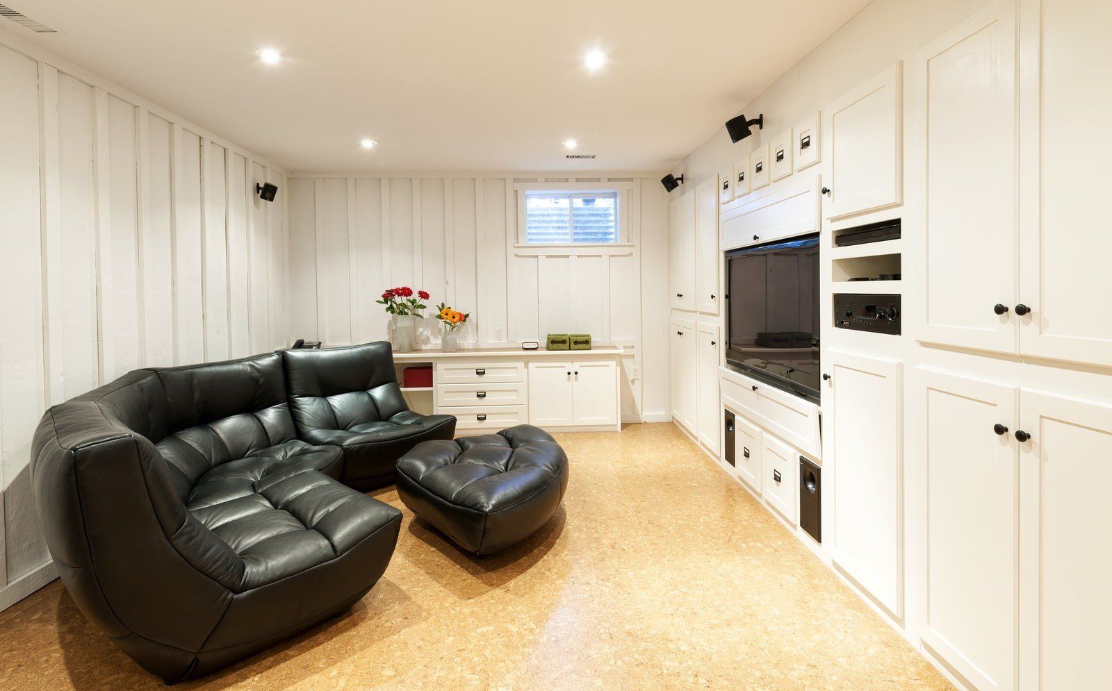 remodeled basement in white for home in Lancaster PA