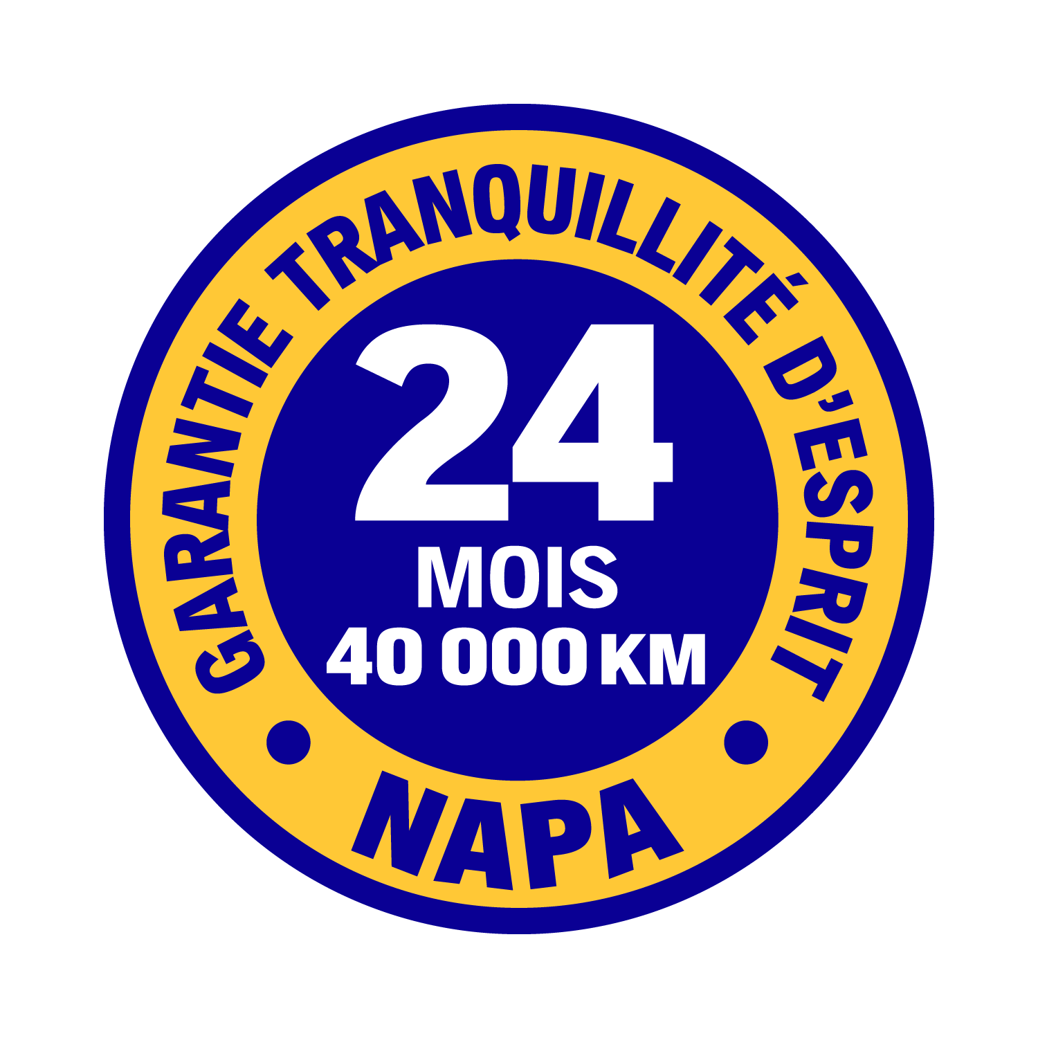 Garantie 24 mois ou 40000 km - tranquilité d'esprit
