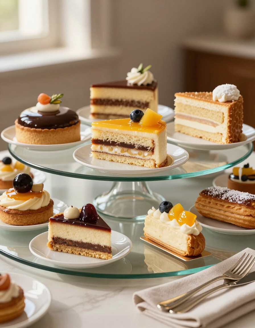 Tortas y porciones de pastelería