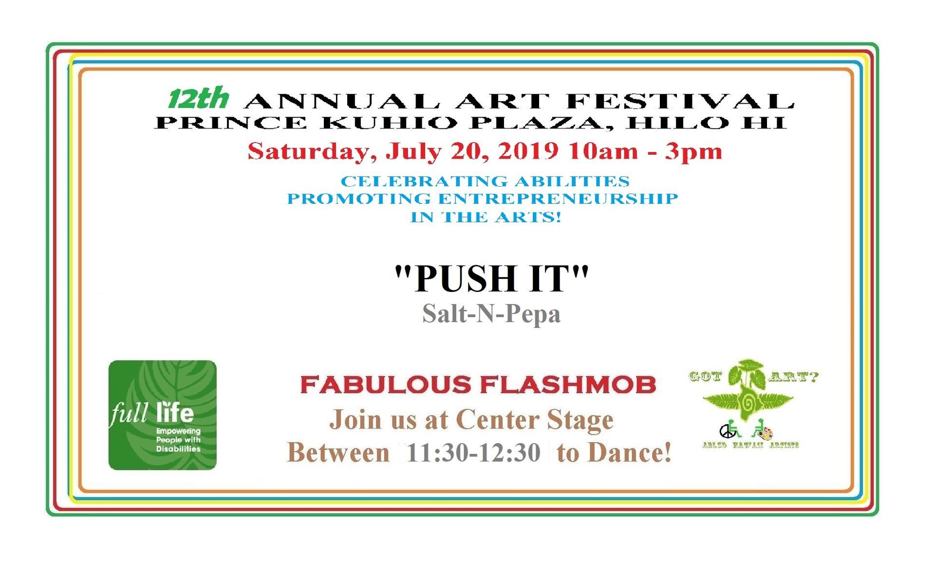 A poster for the 12th annual art festival