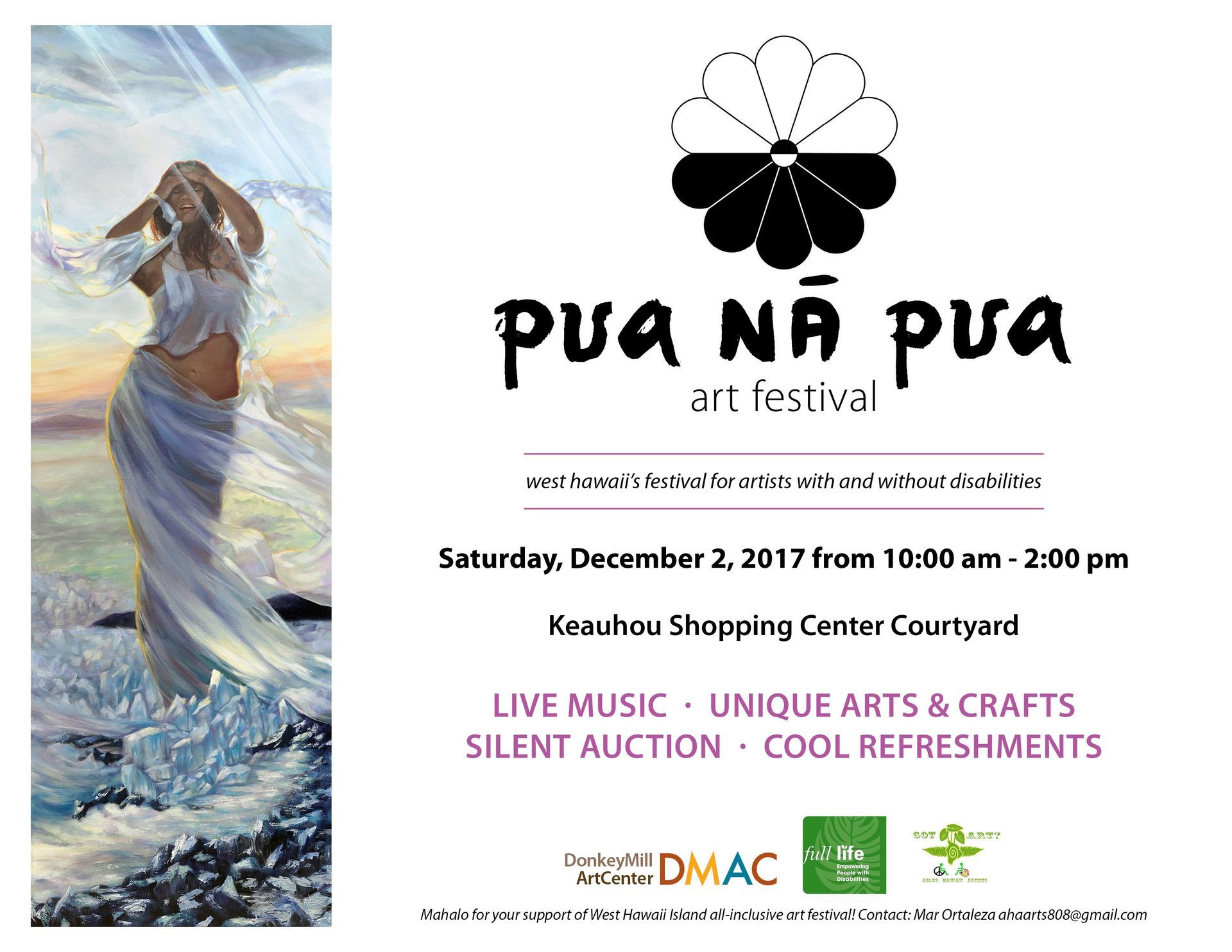 A poster for the pua na pua art festival