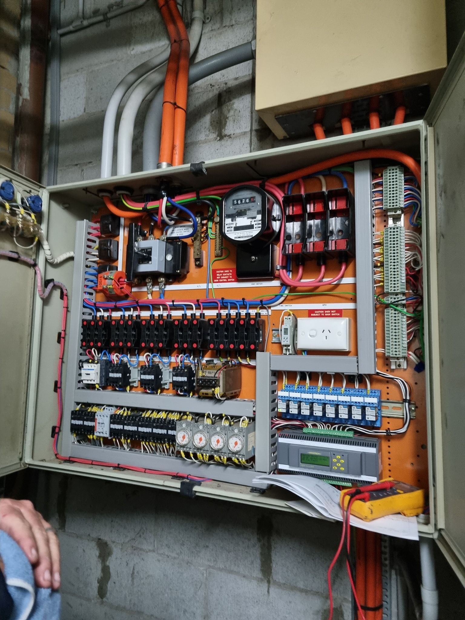 A Very Large Electrical Box With A Lot Of Wires Coming Out Of It — Davey Service & Maintenance Qld In Clinton, QLD