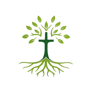 Logo for Easingwold Community Church featuring a stylized tree with a multi-colored circular canopy.