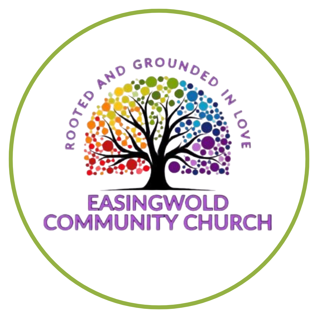 Logo for Easingwold Community Church featuring a stylized tree with a multi-colored circular canopy.