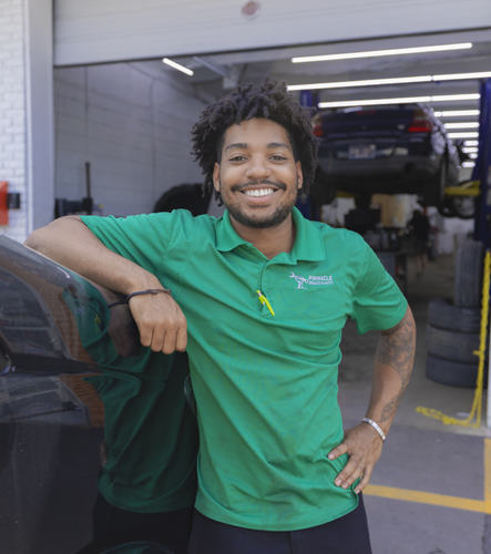 Our expert service advisor outside of our garage in Madison, TN | Pinnacle Automotive