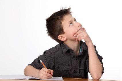 Child thinking about something