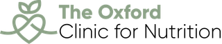 The Oxford Clinic for Nutrition logo with green leaf and person icon and gray text