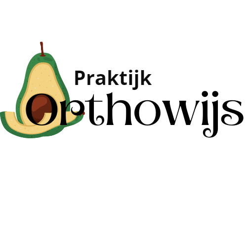Logo for Praktijk Orthowijs: Avocado with text
