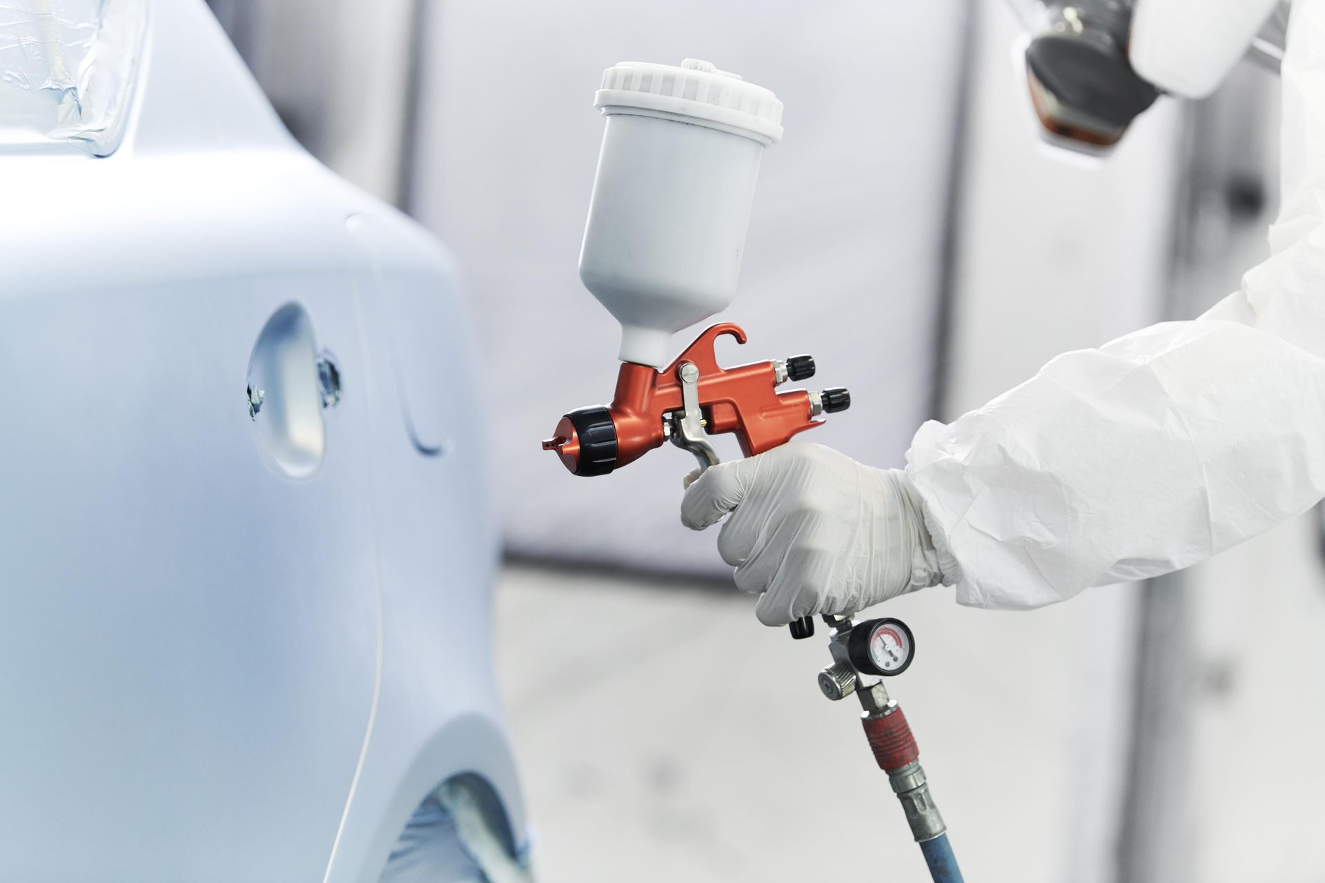 Car Painting in Chamber.