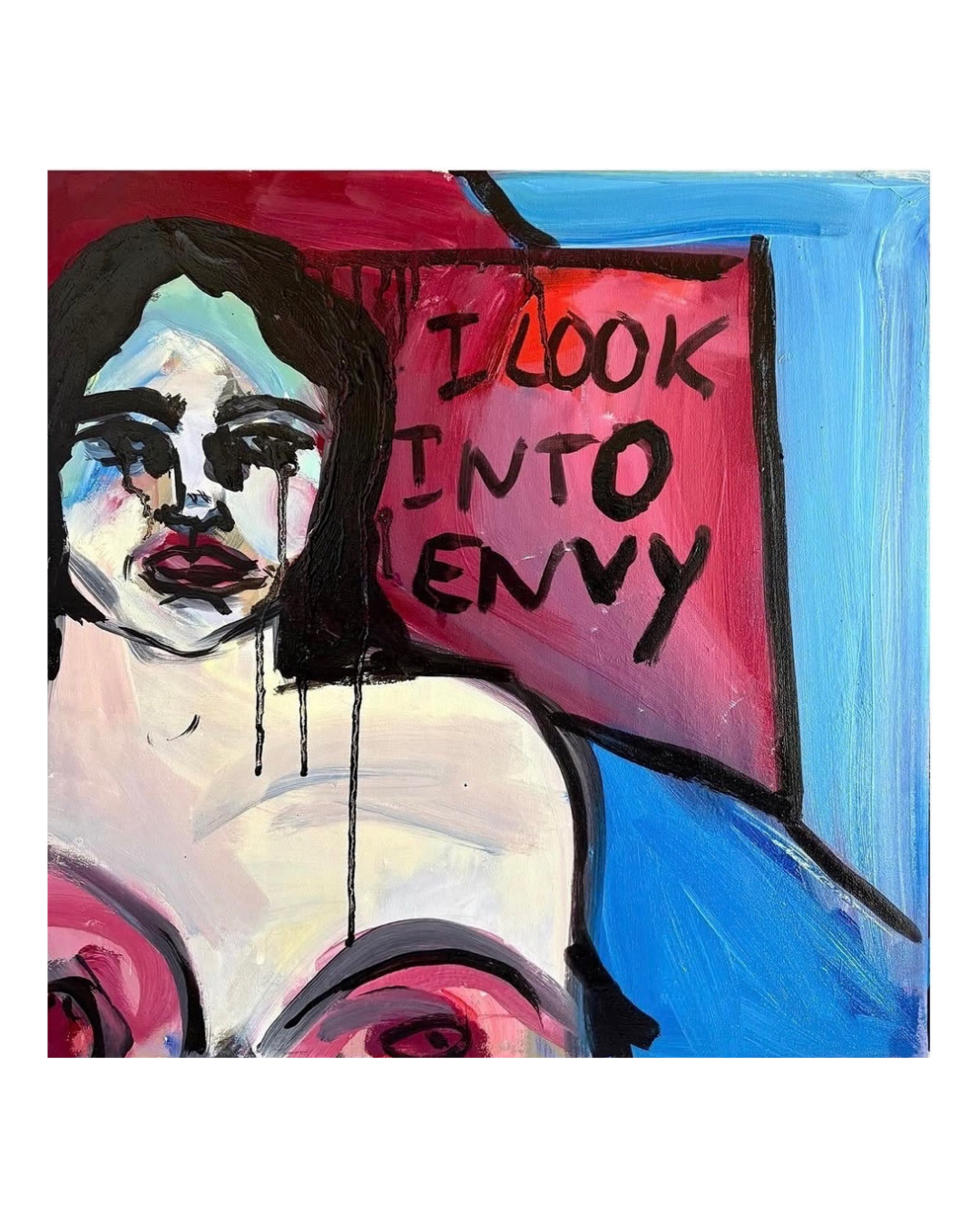 I look into envy - Jemima Sara, Oil on Canvas