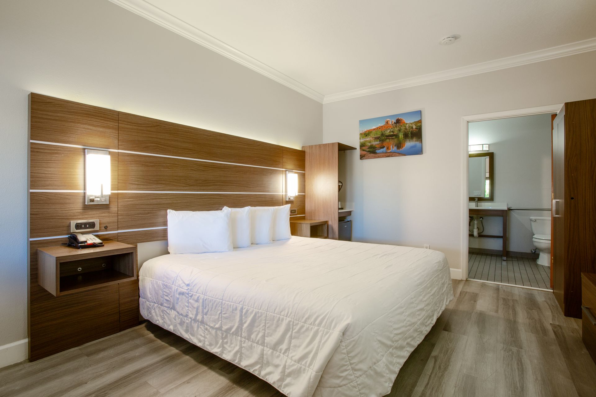 Comfortable King Accessible Room offering easy access and relaxing accommodations at Wildflower Inn