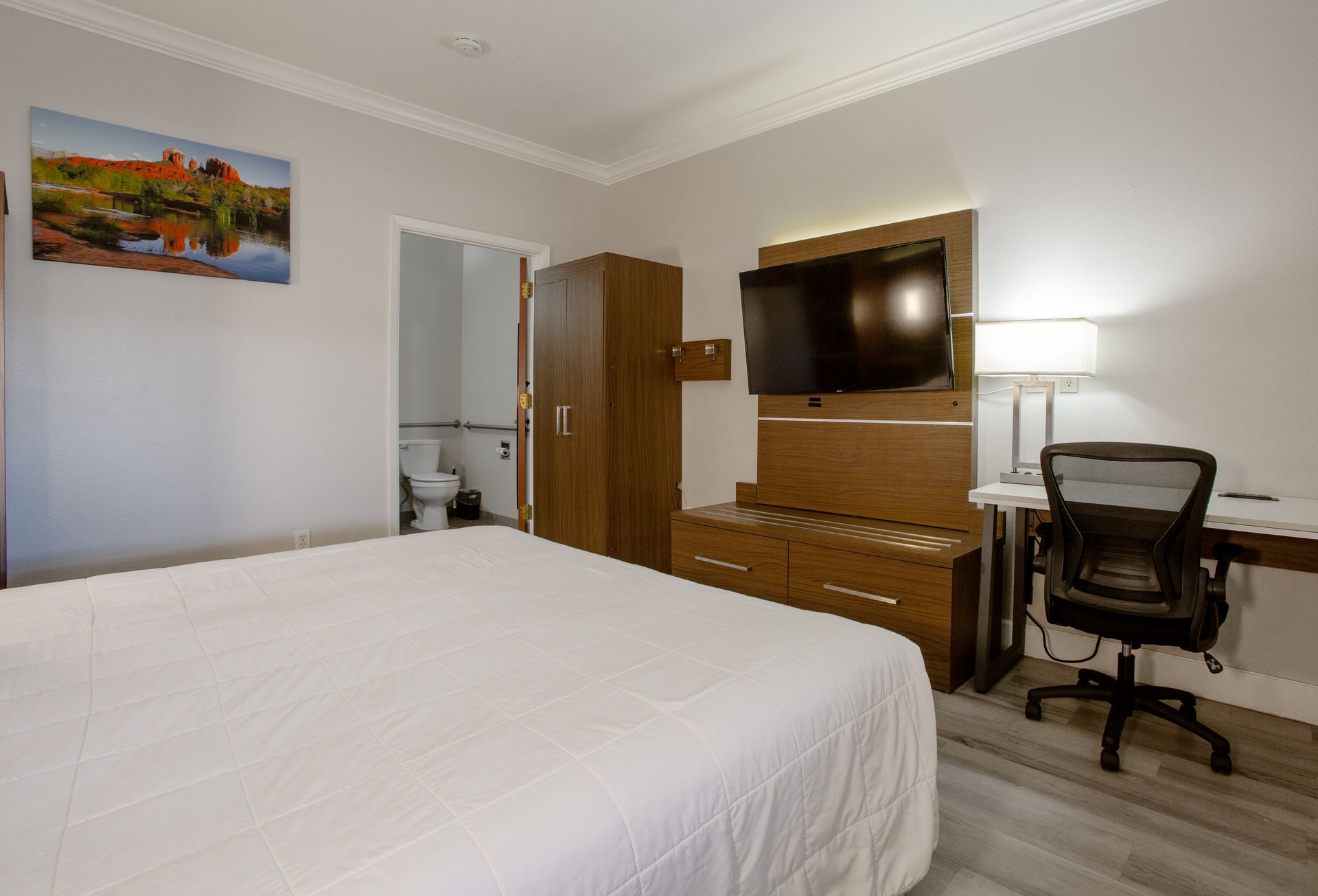Ground-floor ADA accessible room with king bed at Wildflower Inn Sedona