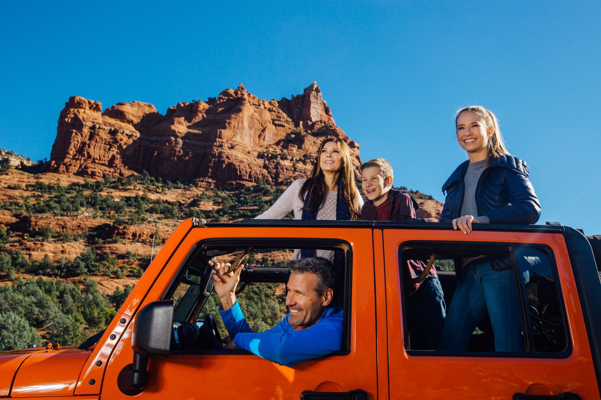 Jeep tour exploring Sedona’s rugged trails like Soldier Pass and Broken Arrow