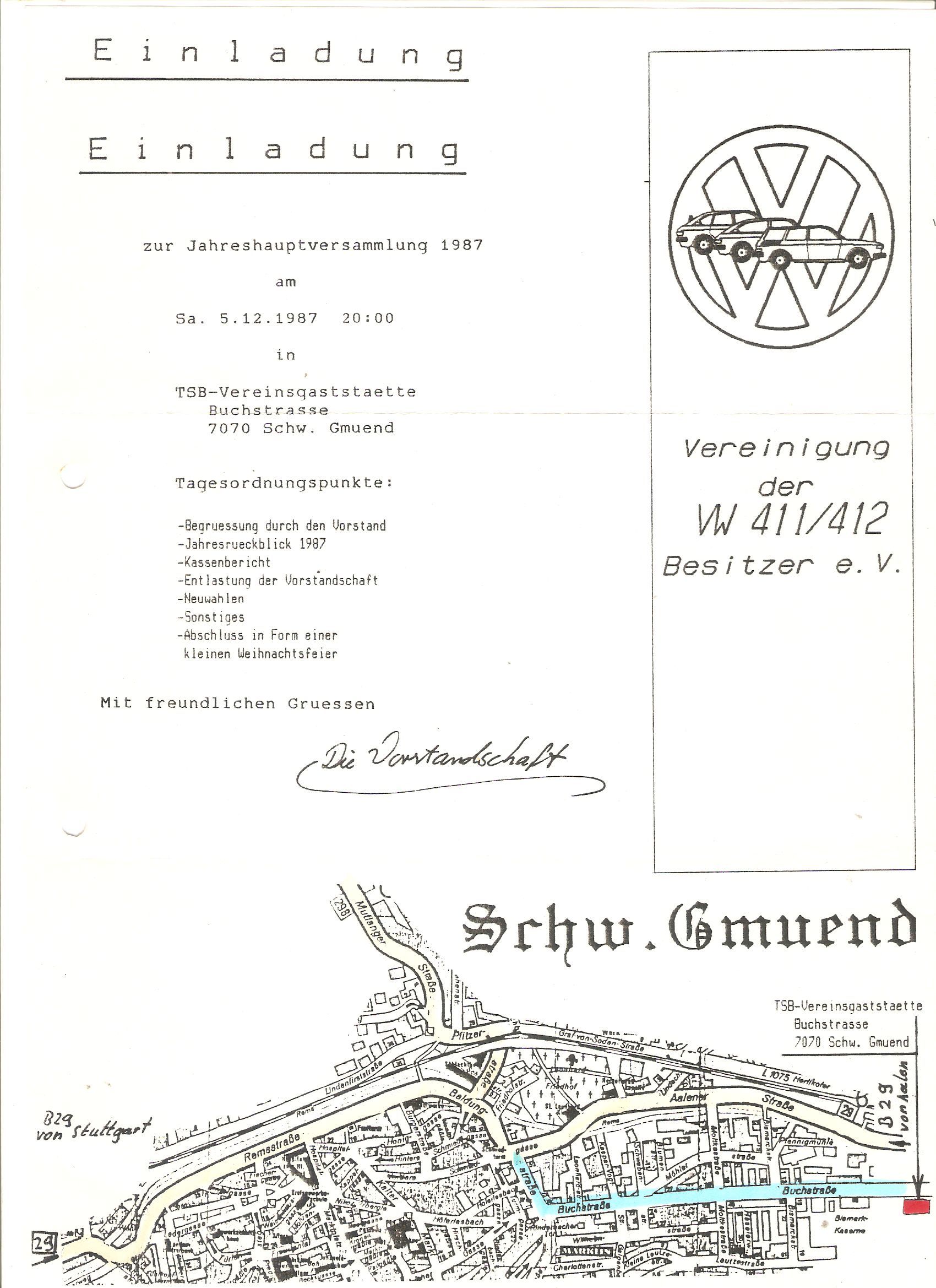 Association of VW 411/412 owners 1987
