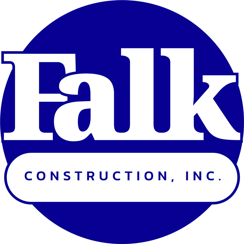 Falk Construction logo.