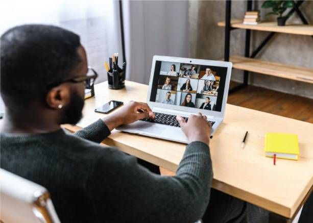 Person working remotely