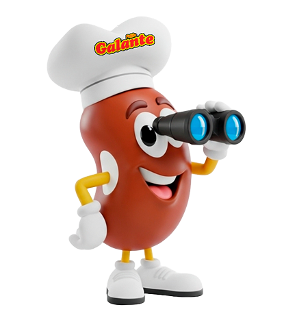 Galantinho olhando pelo binoculo