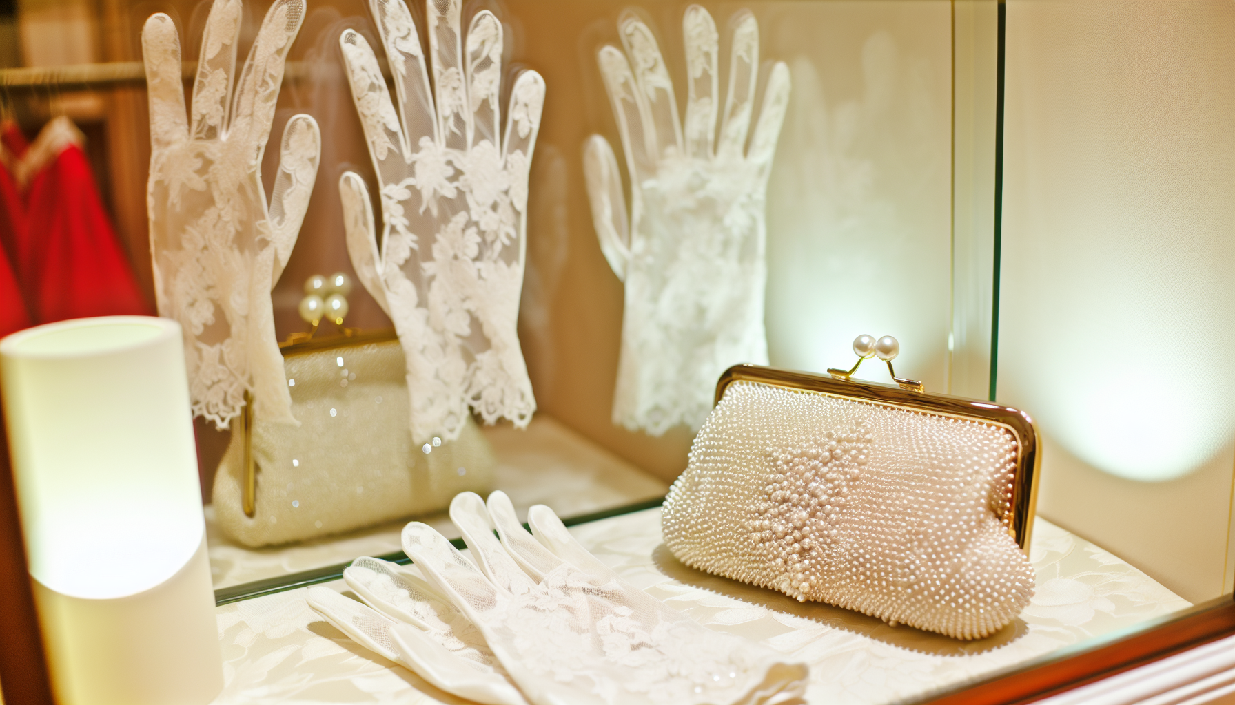 Gants élégants pour mariée.