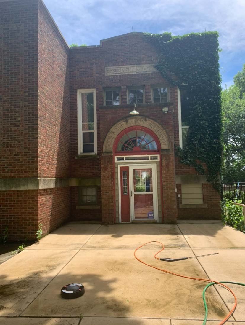 Before Cleaning The Concrete — Springfield, IL — Midwest Power/Soft Washing