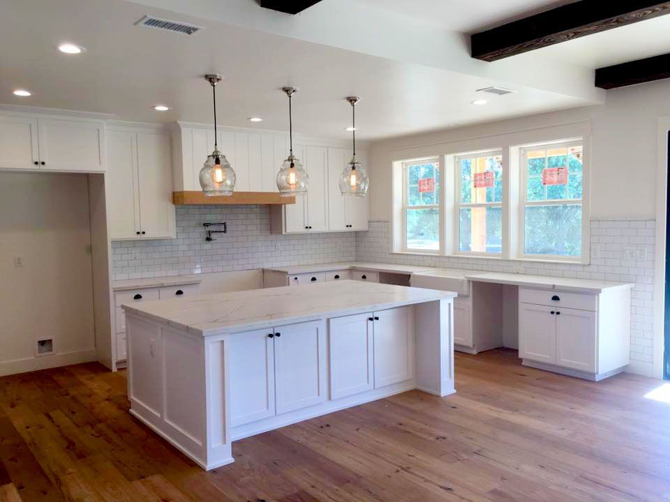 Picture shows new lighting and receptacles for a remodeled home in Penryn, CA.
