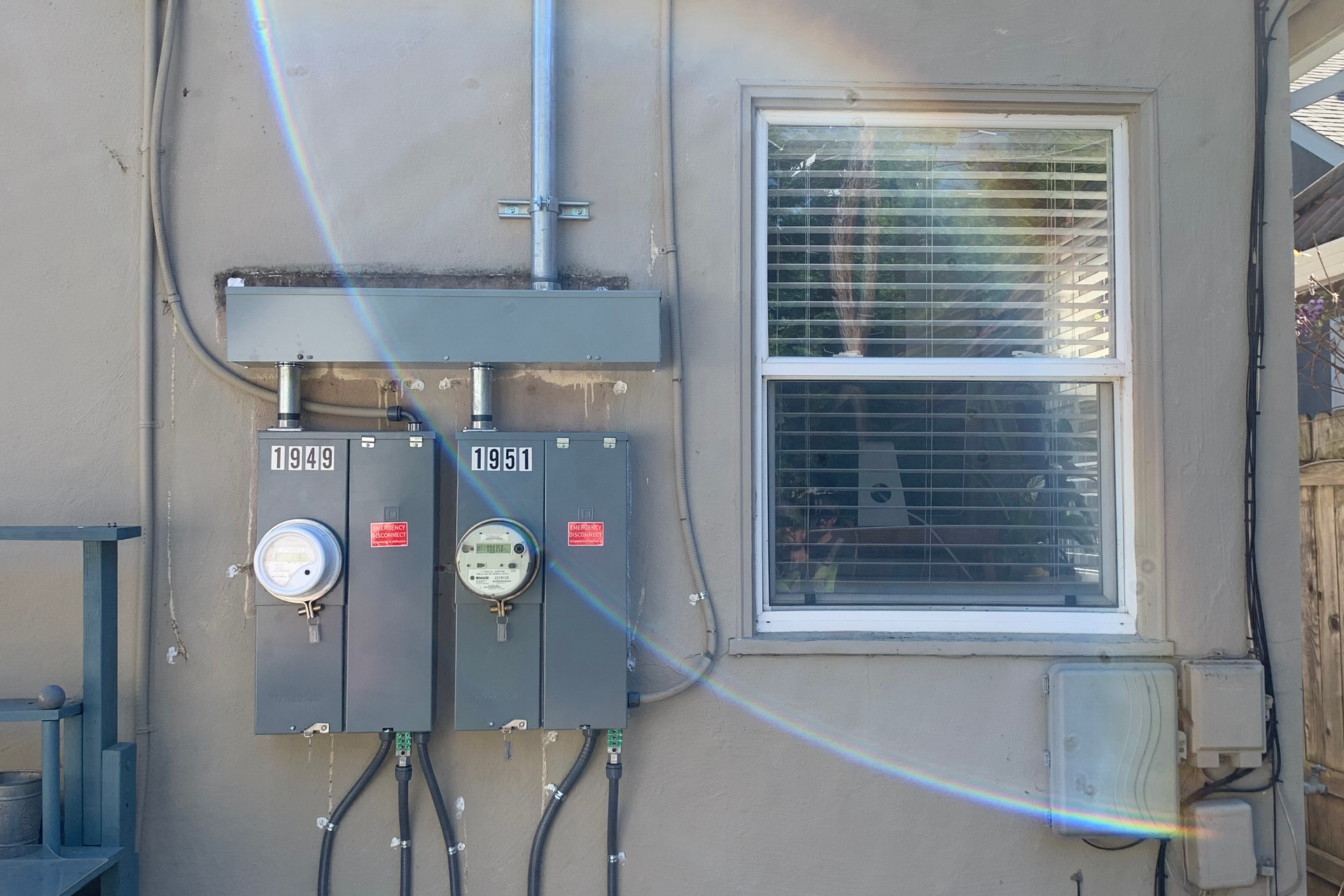 Image shows a dual 100A Zinsco panel replacement we completed in Sacramento, CA