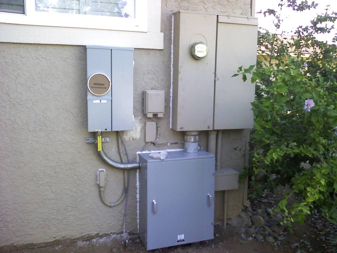 Images shows the finished installation of an agricultural meter main panel.