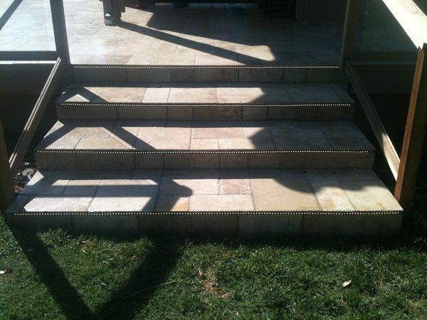 Picture shows installed LED hard wired  outdoor strip lighting.