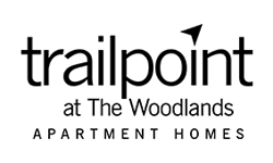 Community Logo Trailpoint at the Woodlands logo.
