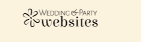 Wedding Party Websites logo on a beige background with a floral icon