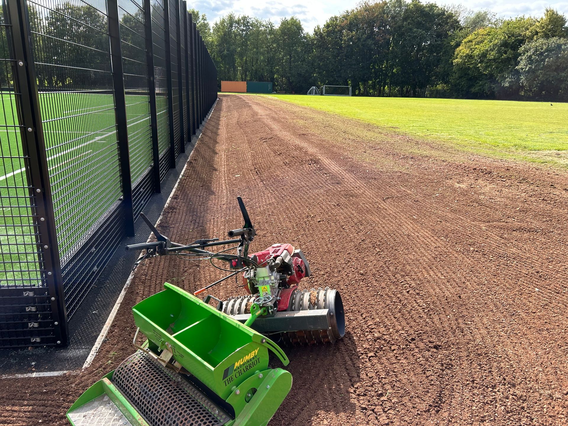 Blec seed drill post preparation of hostile substrate.