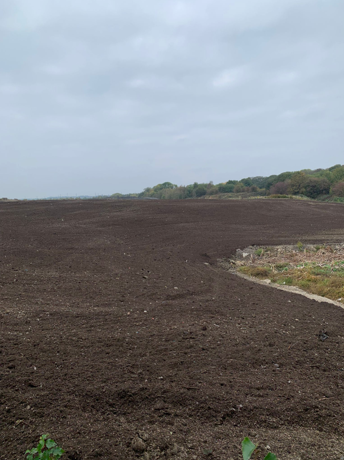60,000 m² of bare soil at FCC Welbeck Landfill Site prior to conventional grass seeding, Normanton