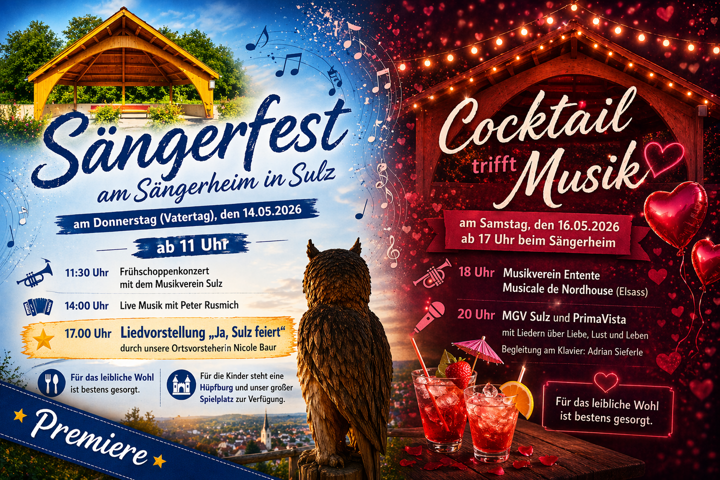 Sängerfest und Cocktail trifft Musik 2026