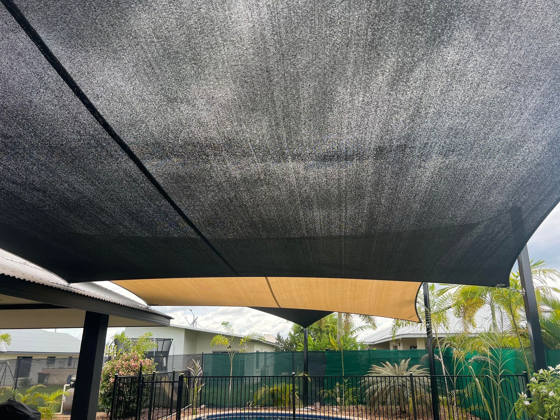 A Navy Outdoor Awning — Aerosail Engineered Fabric Structures In Winnellie, NT