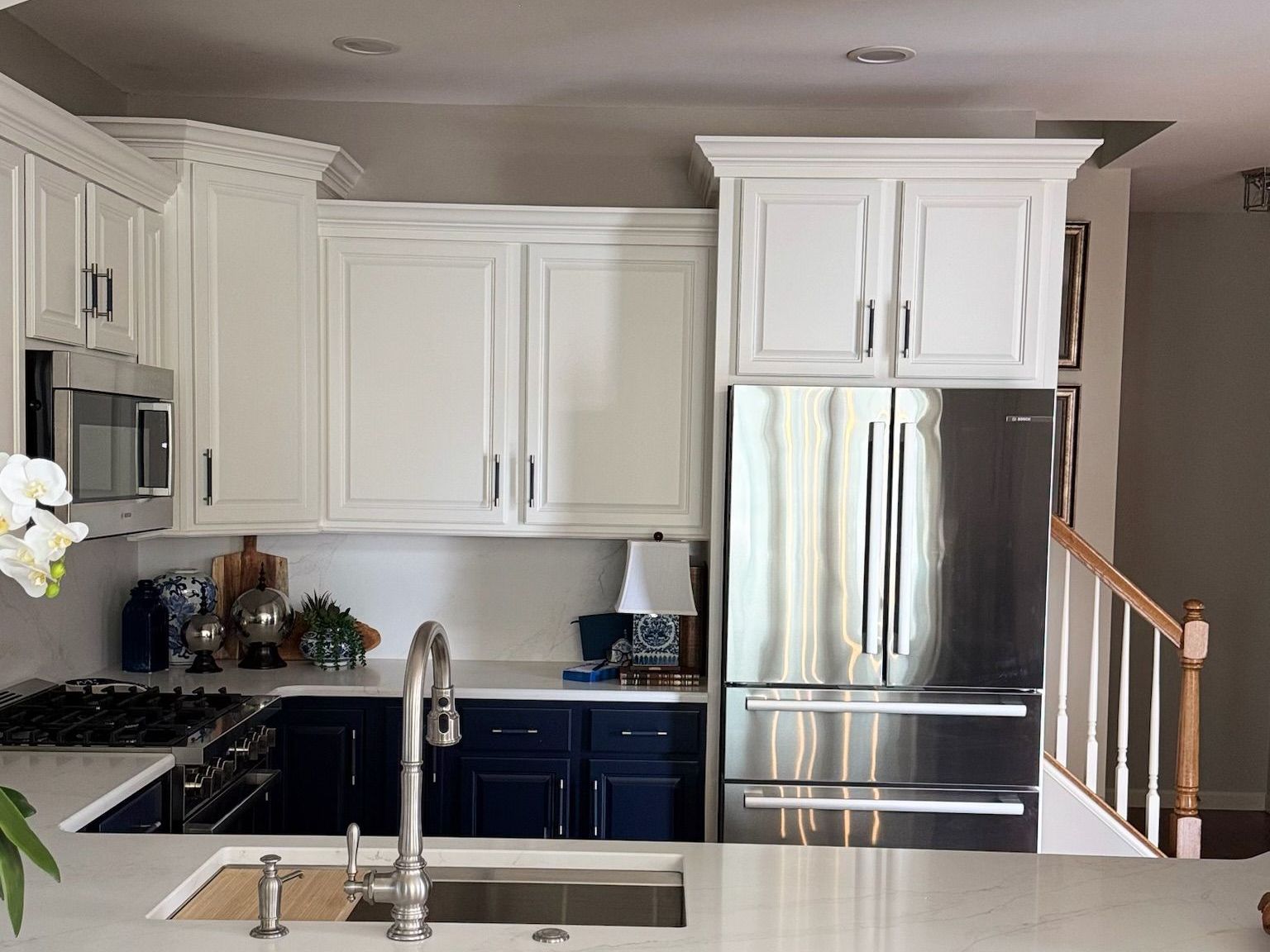 Lapp cabinet painting in Central PA | New Crown Moulding