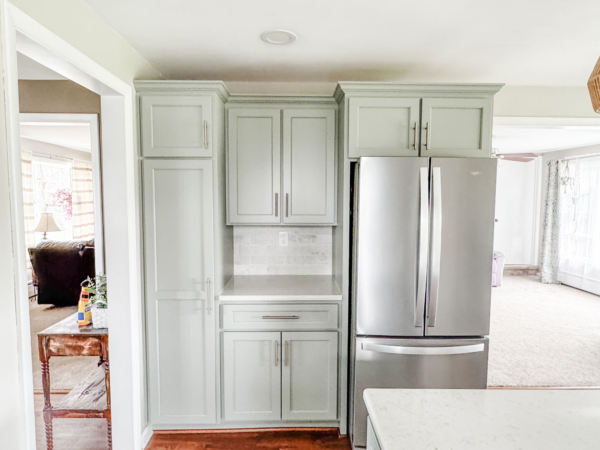 Before and after kitchen cabinet painting in Lancaster, PA 3