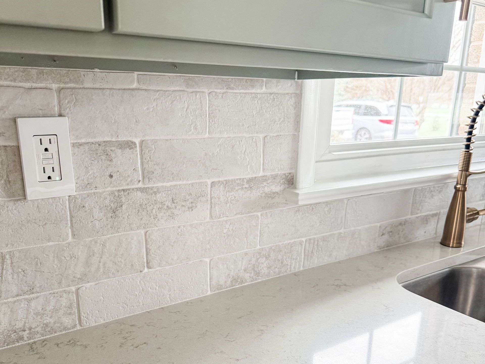 Lapp cabinet painting in Central PA | New Countertop and Backsplash