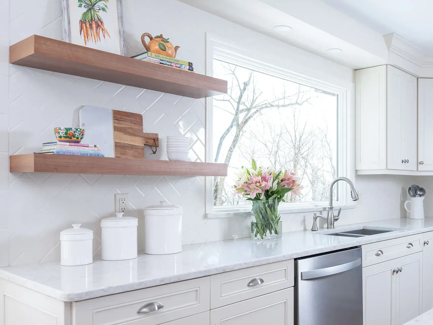 Lapp cabinet painting in Central PA | New Countertop and Backsplash