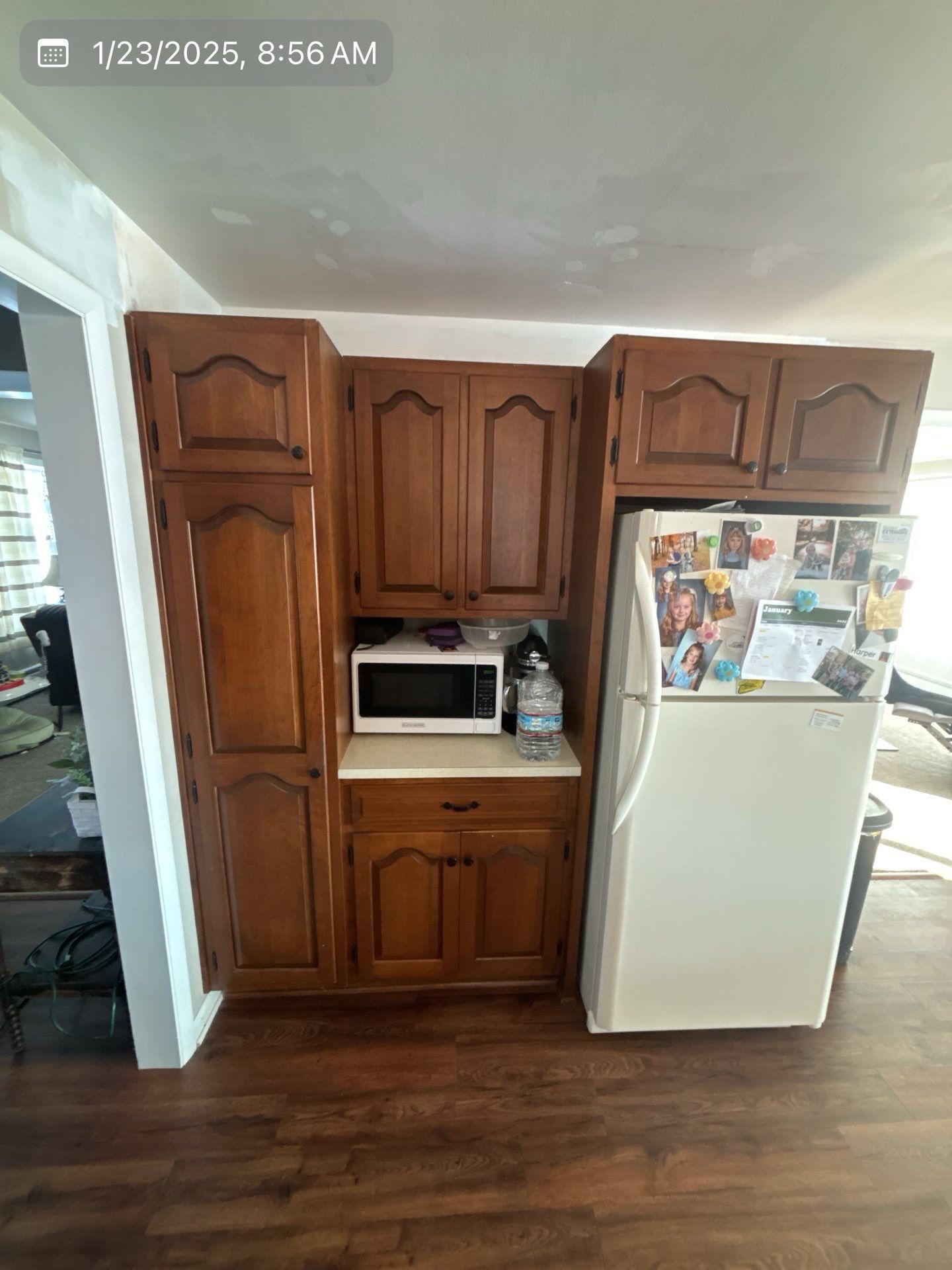 Before and after kitchen cabinet painting in Lancaster, PA 2