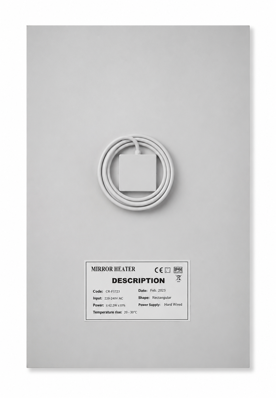 Livella Mirror Defogger | 450mm x 650mm | 240V