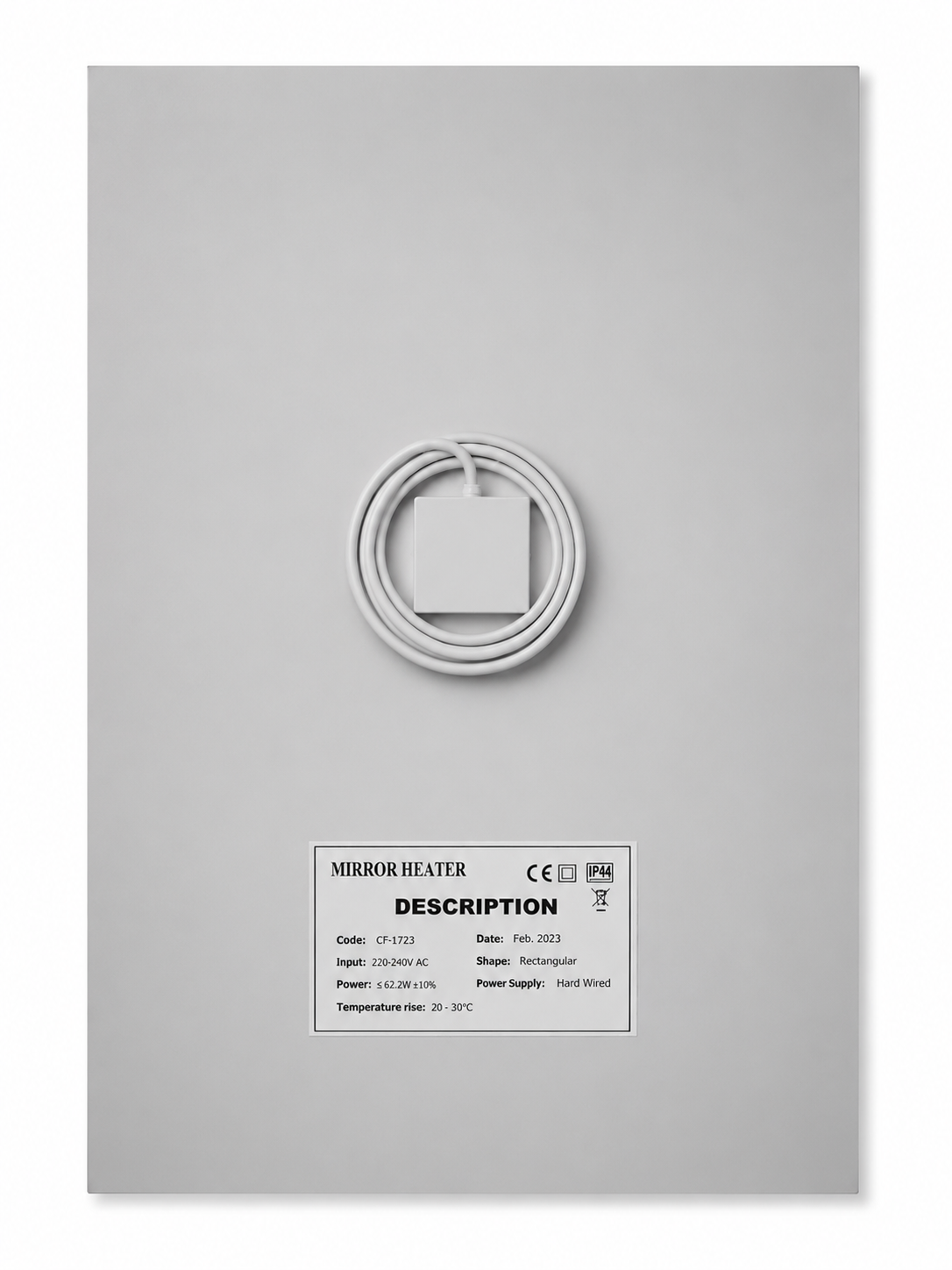 Livella Mirror Defogger | 600mm x 800mm | 240V