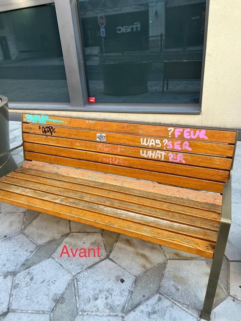 Nettoyage de graffiti avant