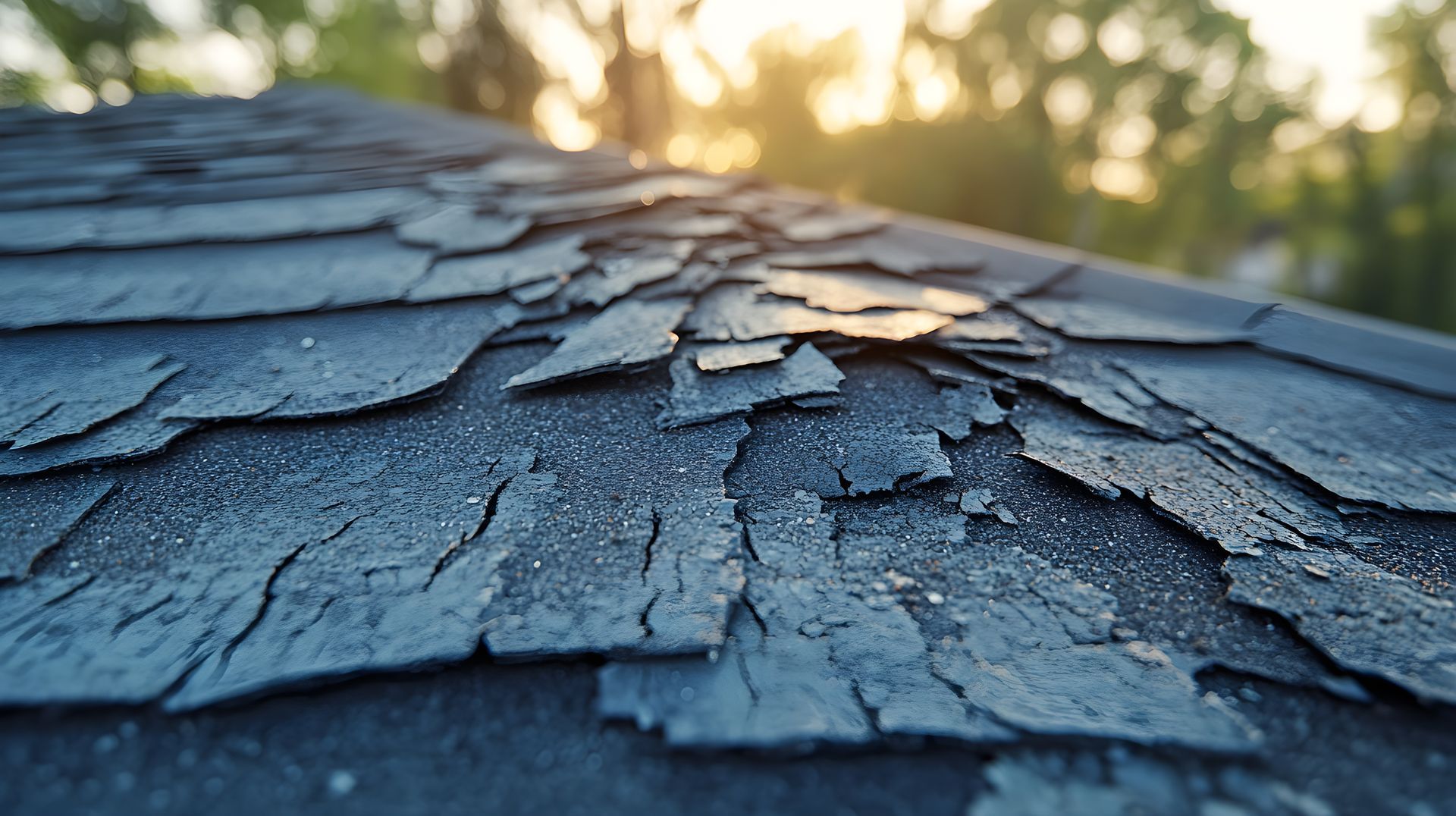 faded asphalt shingles