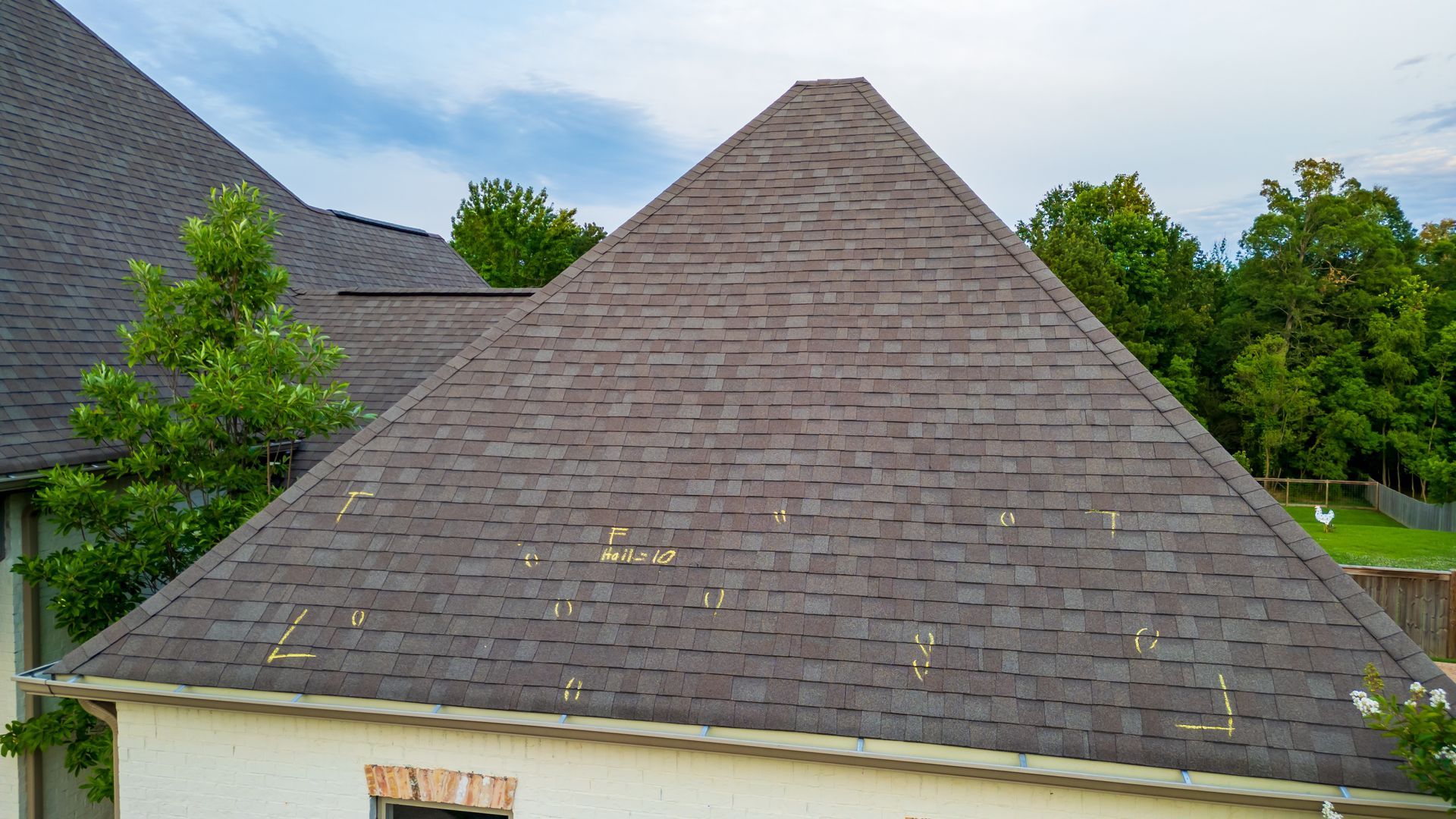 DFW home with hail damage on roof