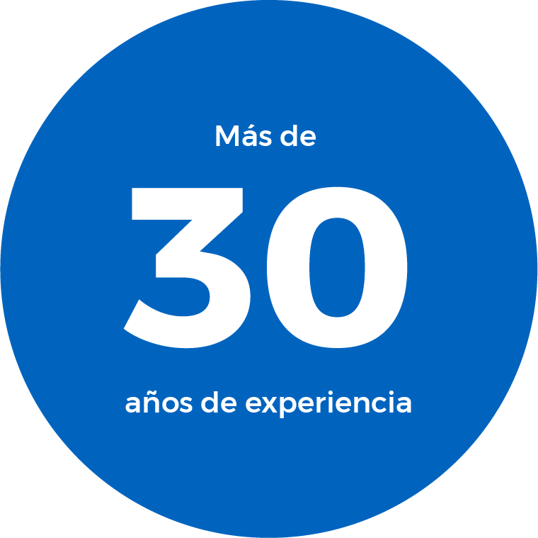 Blue circle with 