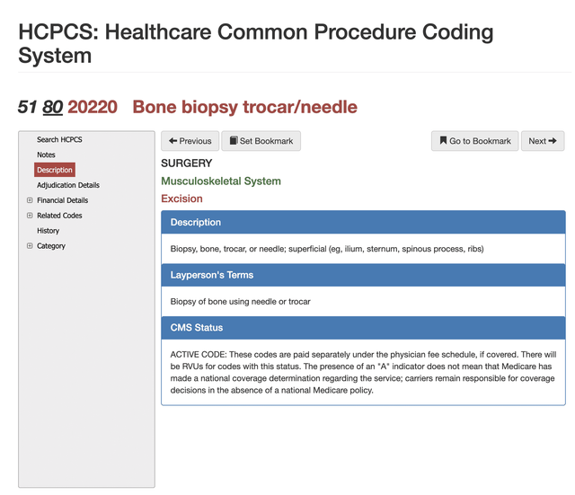 CPT Code 20220 Guide