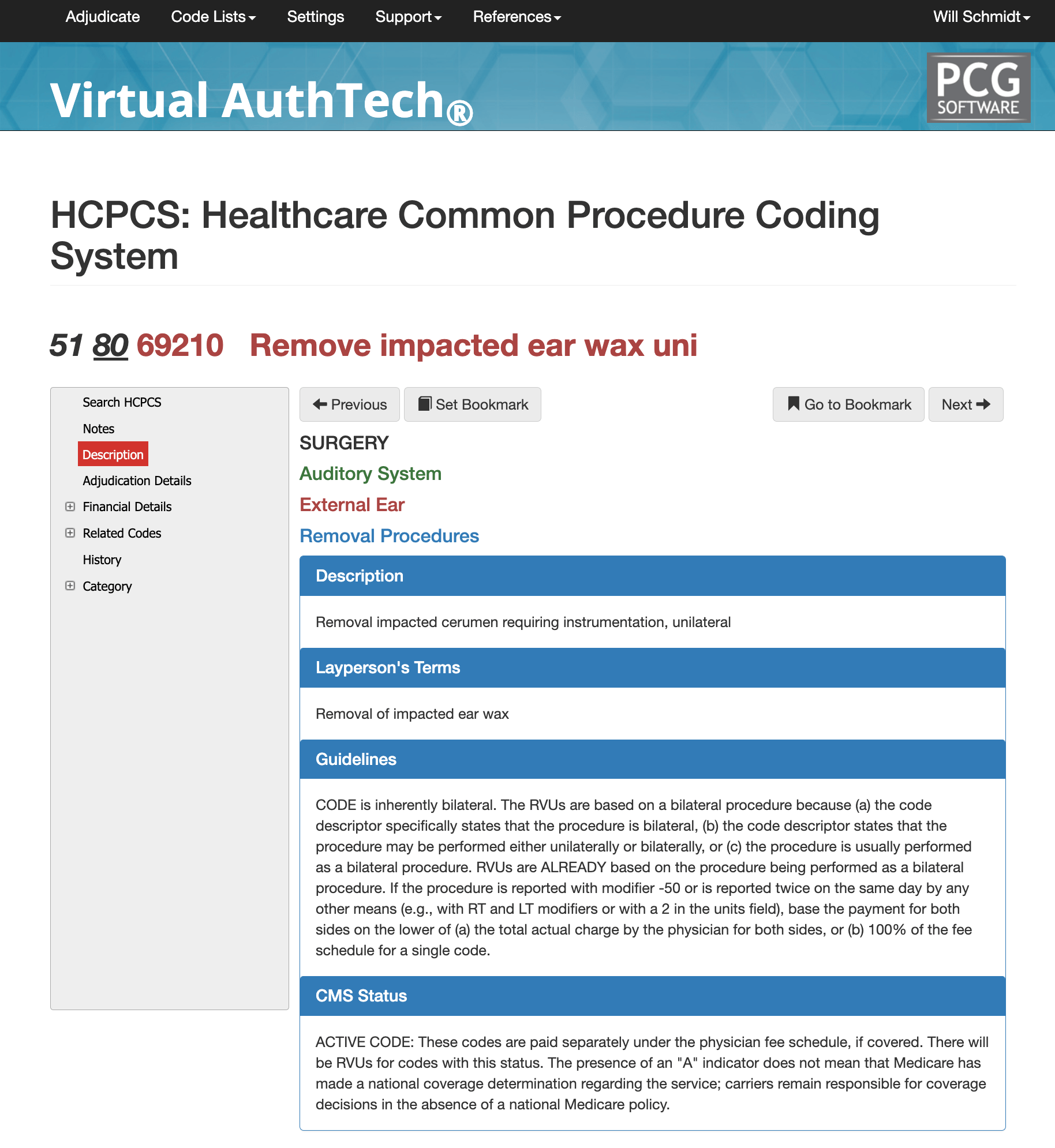 cpt code 62910,69210 cpt,what is cpt 69210