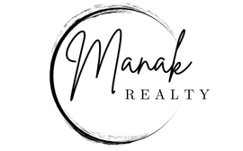 A black and white logo for a real estate company.