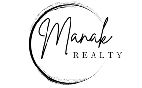 A black and white logo for a real estate company.