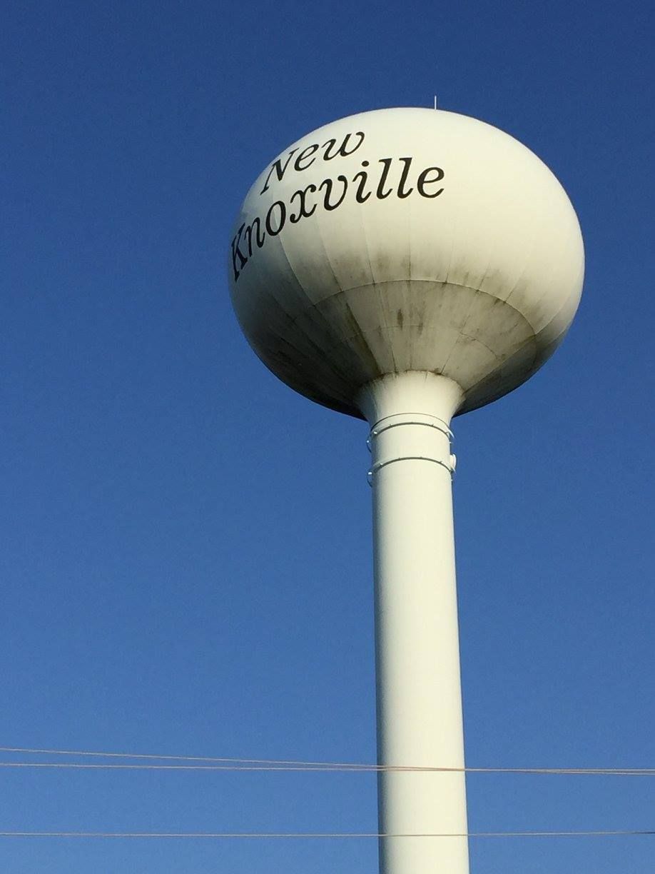 White water tower with 